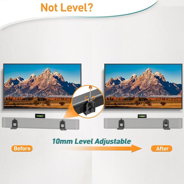 Thumbnail 2 de ELIVED Universal Soundbar Brackets Mount up to 6.8kg