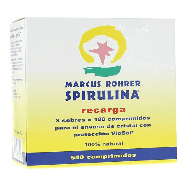 Detalle de Dietisa Marcus Rorher Recarga Spirulina 540 comprimidos