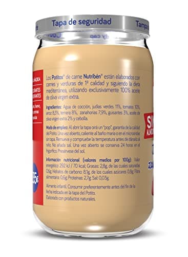 Thumbnail 4 de Nutribén Potitos Ternera y Verduras, 6 x 235g 🥕