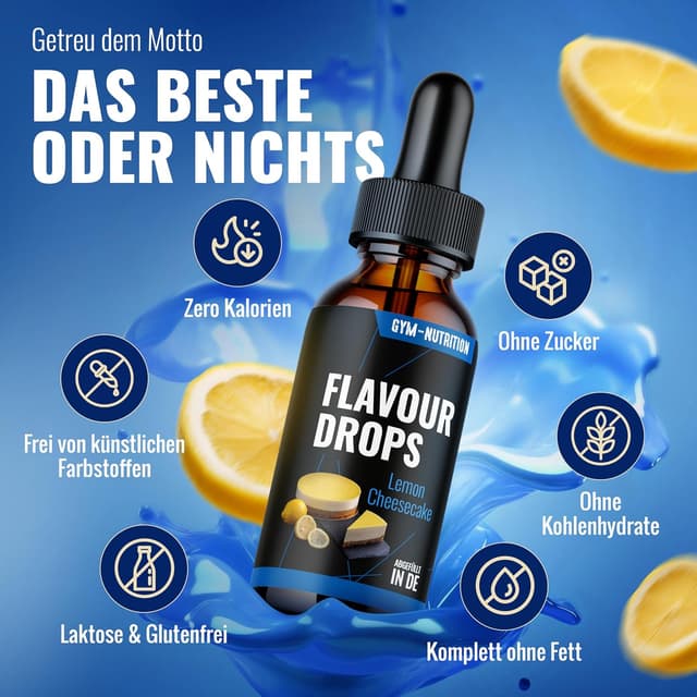 Thumbnail 1 de Gym Nutrition Flavour Drops 50ml Lemon 🍋