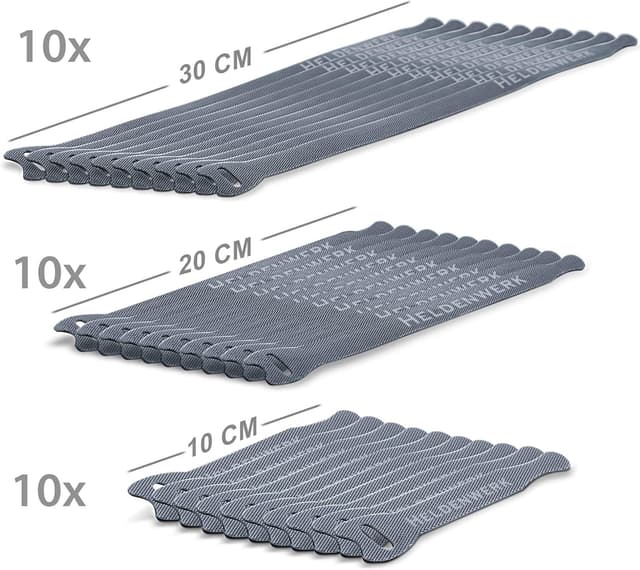 Detalle 2 de Heldenwerk Klett-Kabelbinder 30er-Set