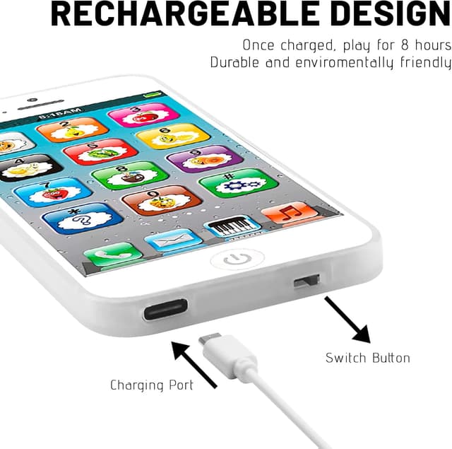 Detalle de Wolmund Toy Learning Play Cell Phone 8