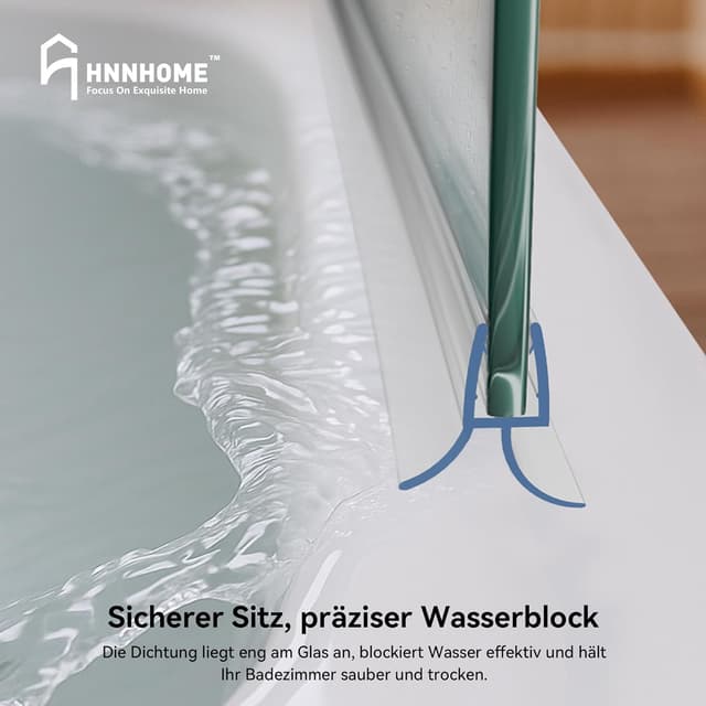 Thumbnail 6 de HNNHOME MNNHOME Duschwand Türdichtung für Glas 4–6 mm, Länge 870 mm, Lücke bis 20 mm