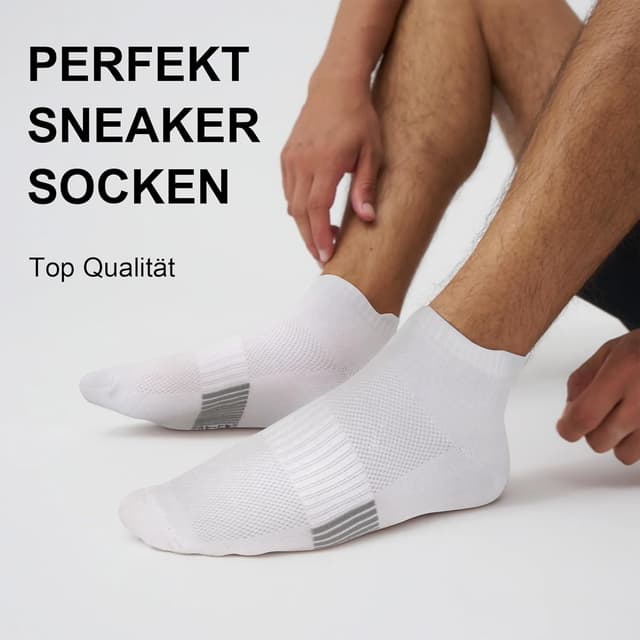 Detalle de Libella Calzini Uomo e Donna Corti Sportivi Anti-vesciche, traspiranti in cotone (10 paia) 39-46