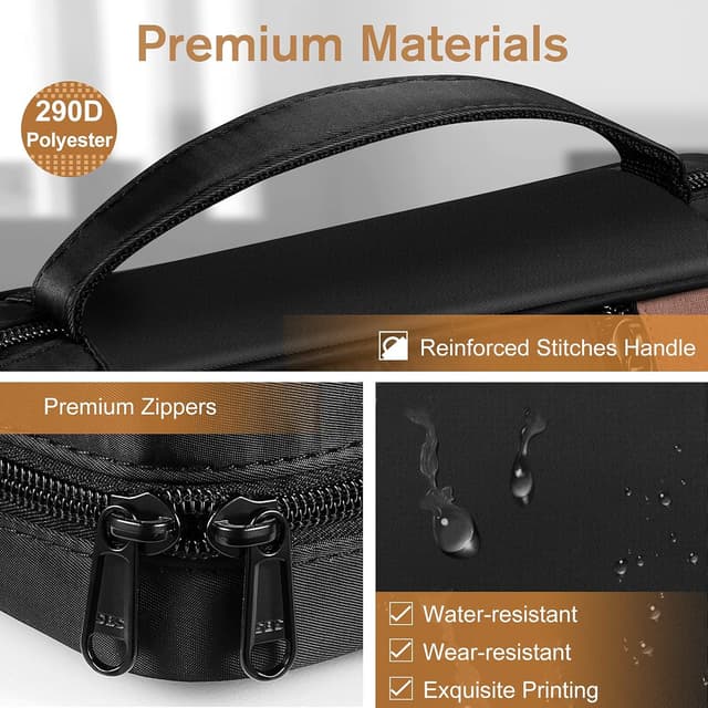 Detalle de FINPAC Étui de protection pour Bible taille standard avec poignée et poche zippée