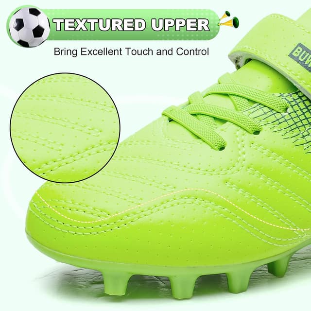 Detalle 2 de BUWTDAY Kids Soccer Cleats for Boys & Girls (Firm Ground Athletic Outdoor Football Shoes)