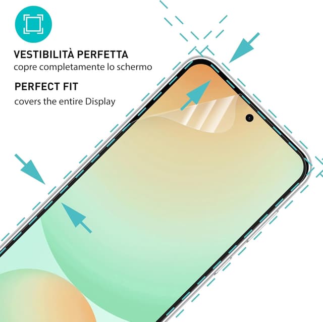 Detalle 2 de smartect Pellicola Protettiva TPU opaca per Samsung Galaxy S24 FE (2 pezzi) con cover completa