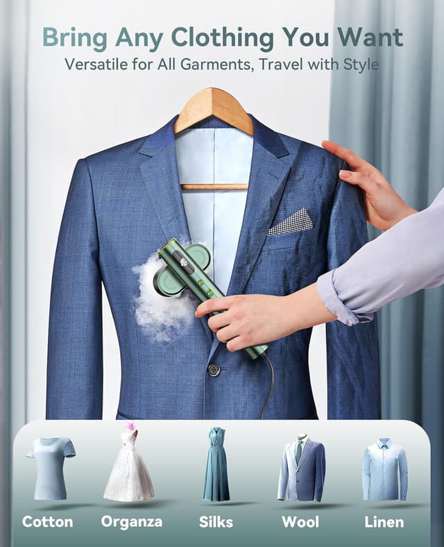 Thumbnail 6 de Jack & Rose dual-voltage travel clothes steamer (100–240V) with 15s heat-up and 2-in-1 dry/wet ironing