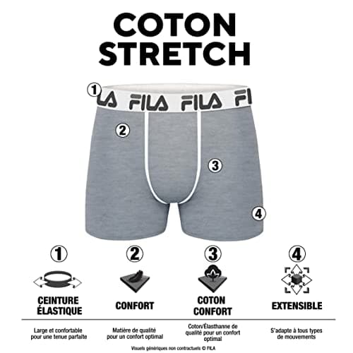 Detalle 2 de FILA Calzoncillos Boxer algodón Lote 4