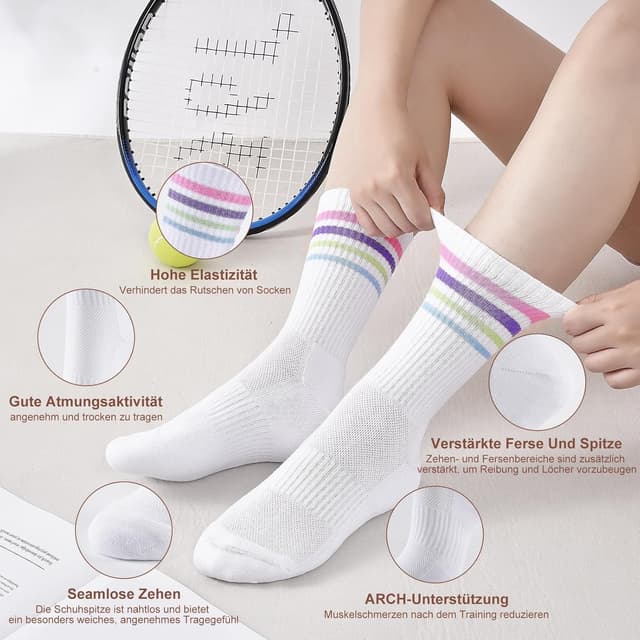 Thumbnail 6 de Niorasen Valentinstag Tennissocken 6 Paar