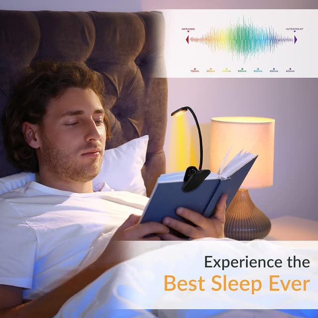 Thumbnail 6 de Toys4Boys Luz de lectura con clip ámbar para cama 📖