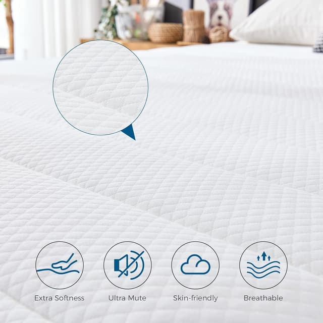 Detalle 2 de Inofia King Size Mattress 10.6 Inch Hybrid Mattress