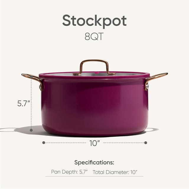 Detalle de CAROTE 8QT stainless stockpot for even heating