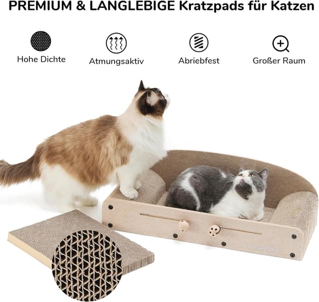 Thumbnail 2 de FUKUMARU Kratzbrett 66 cm Katzenliege 🐱