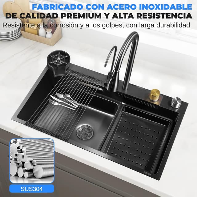 Thumbnail 5 de Serenelife fregadero cocina acero inoxidable