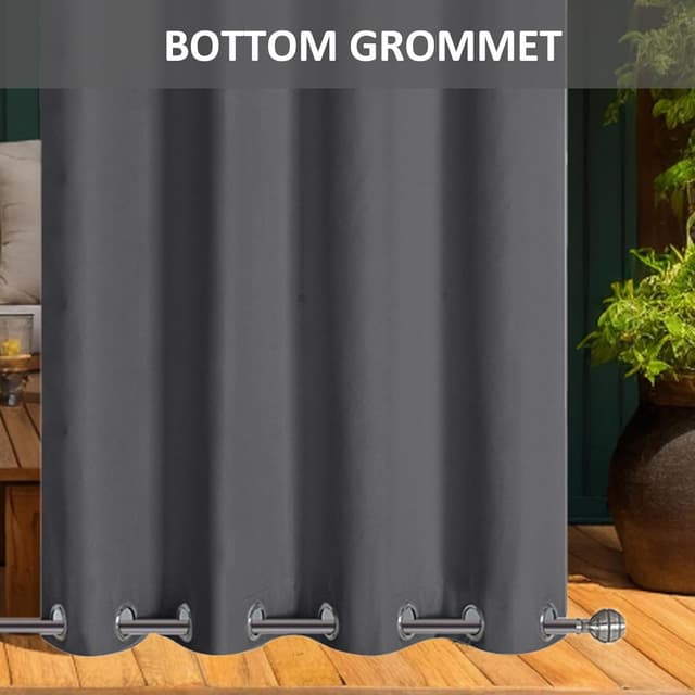 Detalle 2 de LiveGo Outdoor Curtains 140 x 275cm