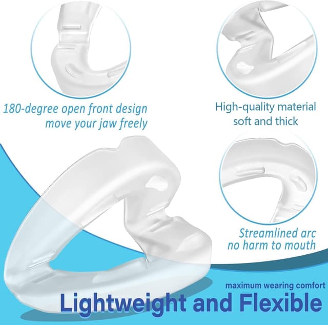 Detalle de Anti Snoring Mouthpiece with 180 Open Front Design – 2.5 mm jaw adjustment, ready-to-use snore stopper for men and women