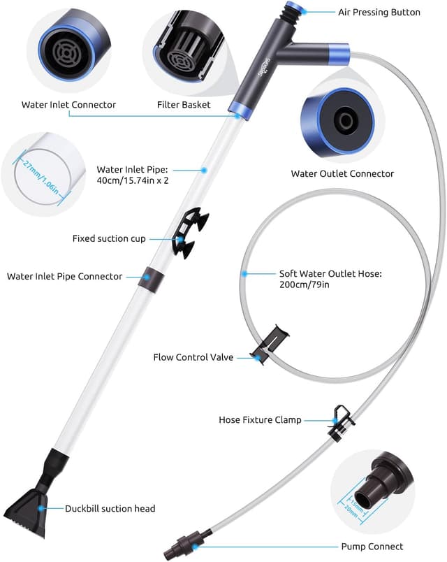 Detalle 2 de SEAOURA aquarium gravel cleaner siphon