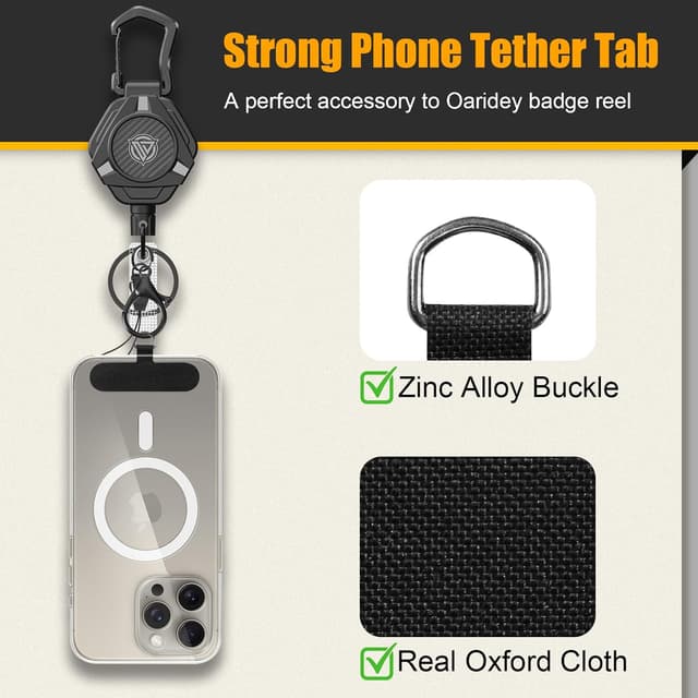 Thumbnail 5 de Oaridey Magnetic Retractable Keychain 31.8" cord ๐