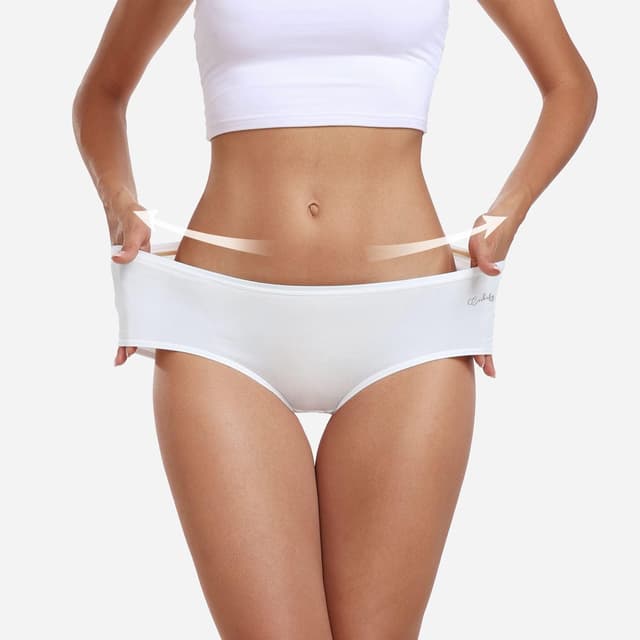 Detalle de coskefy Damen-Unterhosen im 6er-Pack aus Baumwolle mit Elasthan