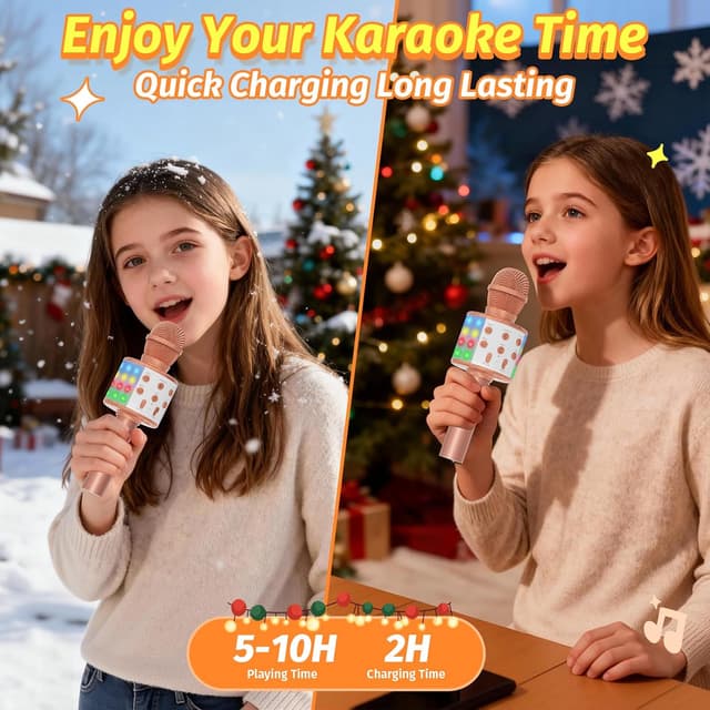 Thumbnail 6 de Fede Karaoke Mikrofon – Drahtloses Bluetooth Mikrofon für Kinder ⌚🎤
