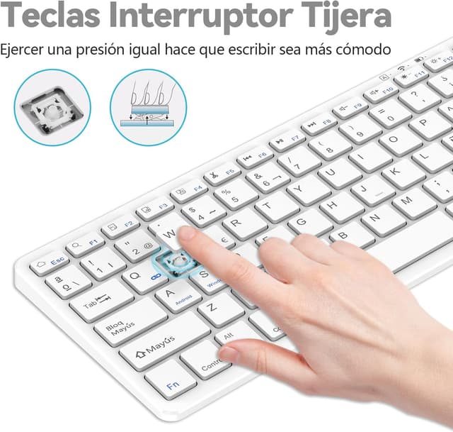 Thumbnail 6 de TQQ Teclado Bluetooth Español Ñ para iPad y Tablets 🖥