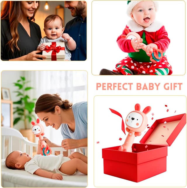 Detalle 2 de Baby Music Toy (6 to 12 Months) Musical Rattle with Lights & Sounds – Rabbit