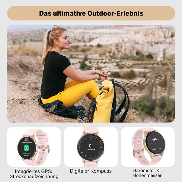 Detalle de QIPOPC Smart Watch with Alexa, 1.32-inch