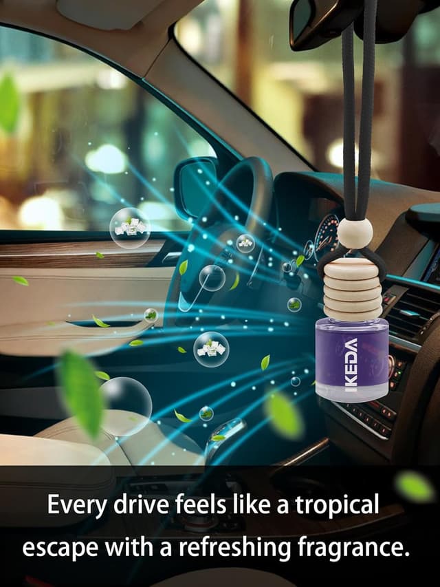 Detalle de ikeda candle Autoduft & Duftbaum für Auto und Innenraum – Hängehänger mit Duft (10 ml) Abenddämmerung