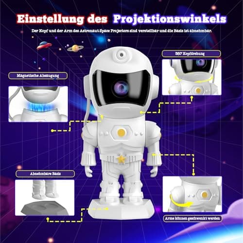 Thumbnail 4 de Projecteur LED Astronaut – projecteur de ciel étoilé