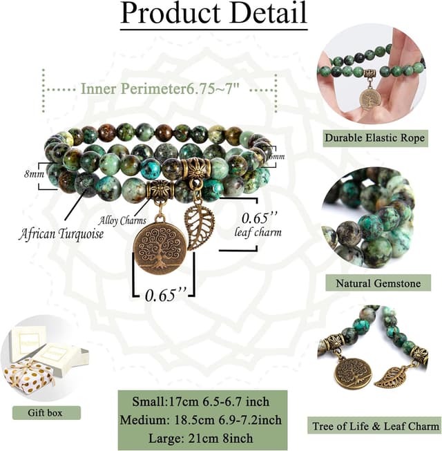 Detalle de Kristall-Chakra-Armbänder Set 3 Größen