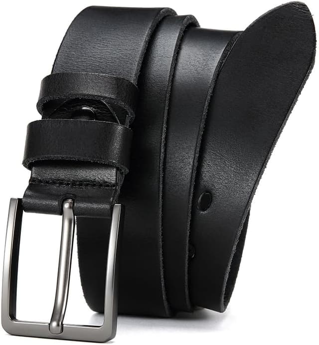 Detalle de DOOPAI Herren-Gürtel aus Vollleder (Casual/Arbeits) mit einstellbarer Länge