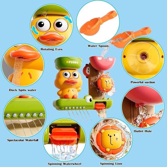 Detalle de Bath Toys for Toddlers 3‑piece Suction Set
