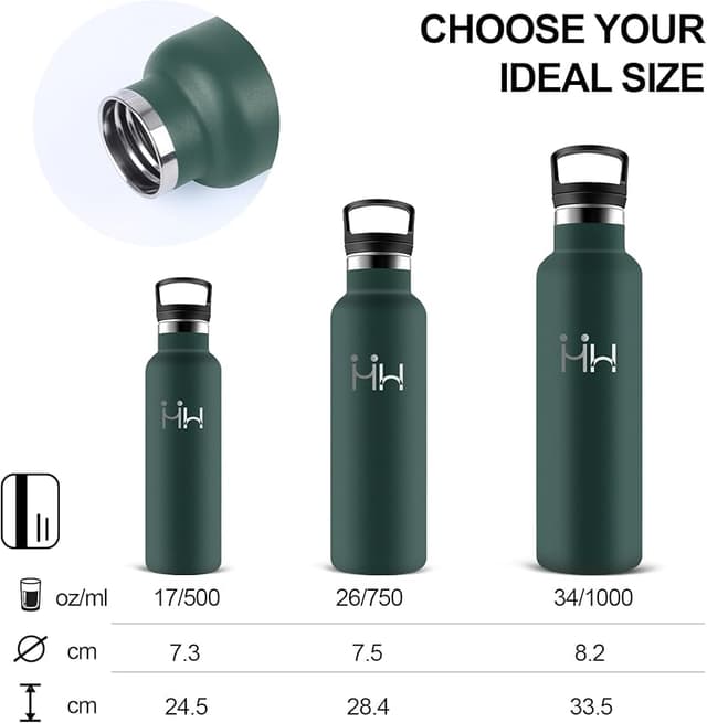 Thumbnail 4 de Botella Acero Inoxidable 750 ml, termo doble aislamiento 🥤