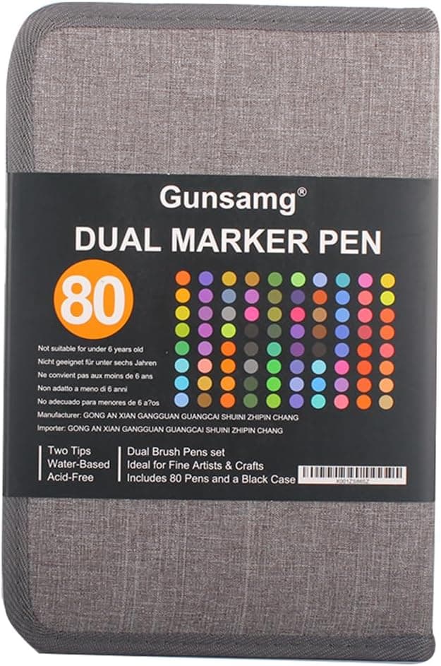 Detalle 1 de Gunsamg 80 Rotuladores Lettering 🎨 Punta Pincel