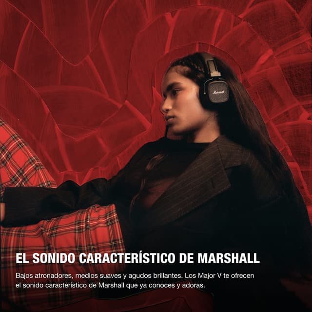 Detalle 2 de Marshall Major V BT con 100 h de batería