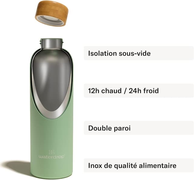 Thumbnail 2 de waterdrop® Gourde Inox 600ml