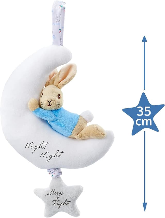 Detalle de Rainbow Designs PO1501 Beatrix Potter Night Musical Peter Rabbit toy (white)