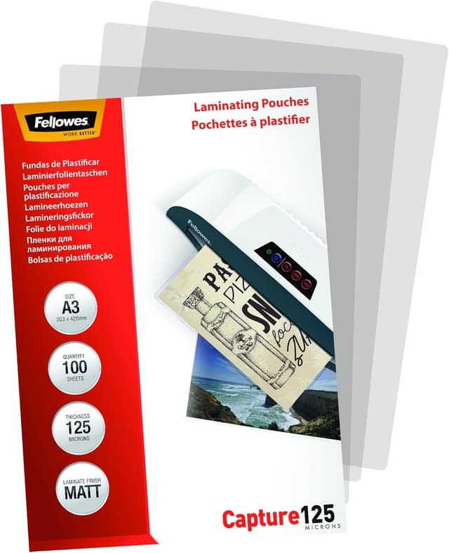 Detalle 2 de FELLOWES Pochettes plastification A3 125 microns