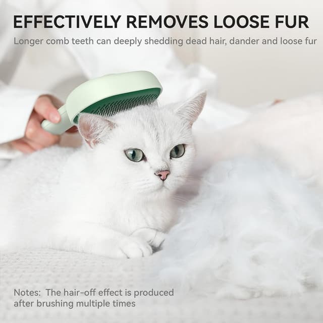 Detalle de Aumuca Katzenbürste für lang- und kurzhaarige Katzen – zum Ausfallen, Entwirren & sanfter Fellpflege