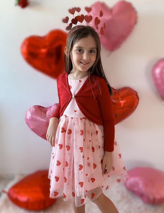 Detalle de Arshiner Mädchen-Bolero Strickjacke mit Knopfverschluss (offene Vorderseite), 8 bis 14 Jahre