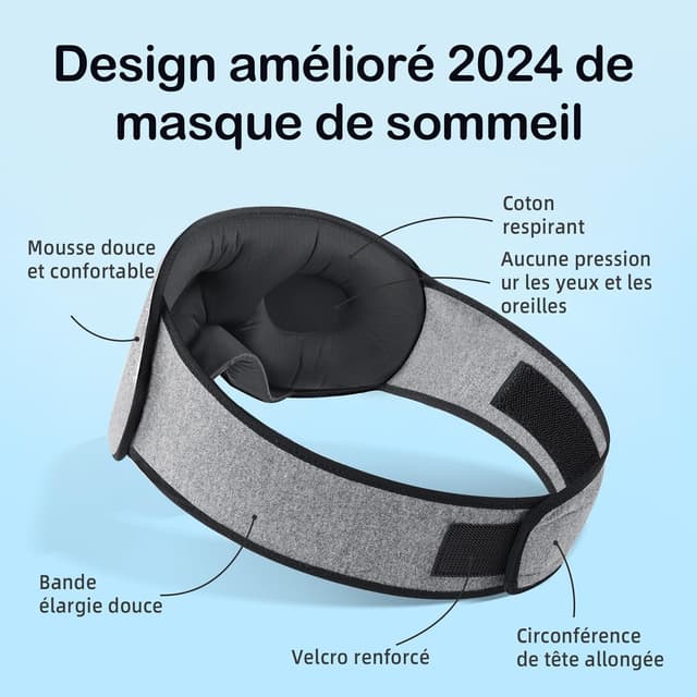 Detalle de INNELO Masque de sommeil 3D 12 mm