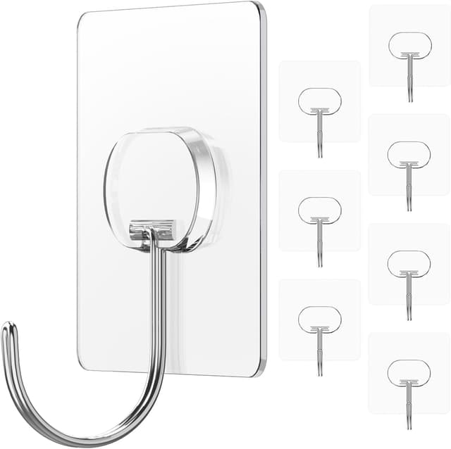 Imagen de No Brand Large Adhesive Hooks 8-Pack for Home 🏠 en OfertitasTOP