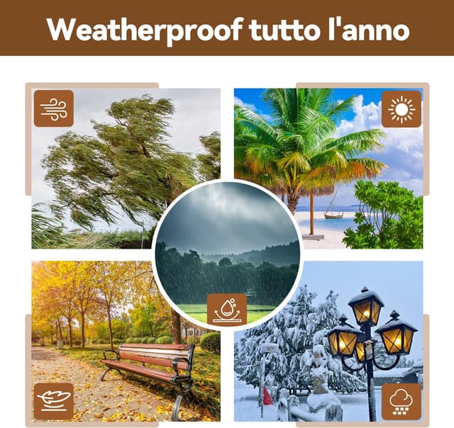 Detalle de COVALL Telone impermeabile 150g/㎡ 3×4 m (argento/marrone) con occhielli rinforzati