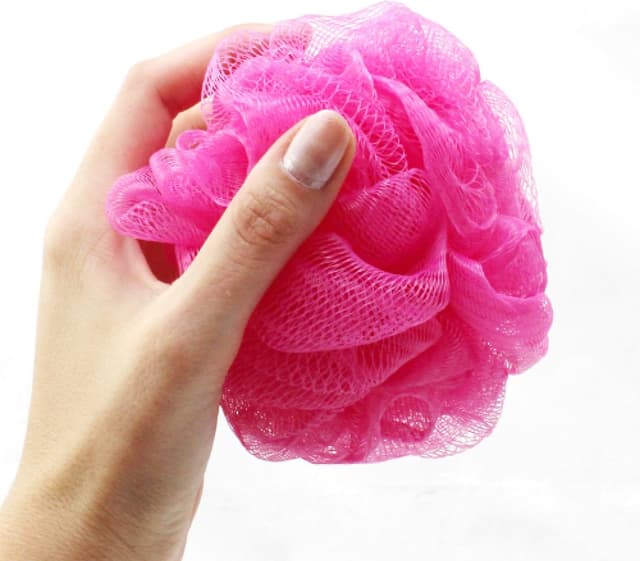 Detalle de com-four® lot de 4 éponges de douche en nylon (couleurs vives variables)