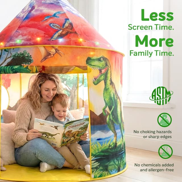 Thumbnail 6 de Kids dinosaur tent with 6 roar sounds