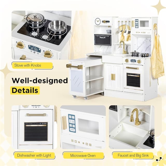 Detalle de BRINJOY Cuisine en bois 3+ ans