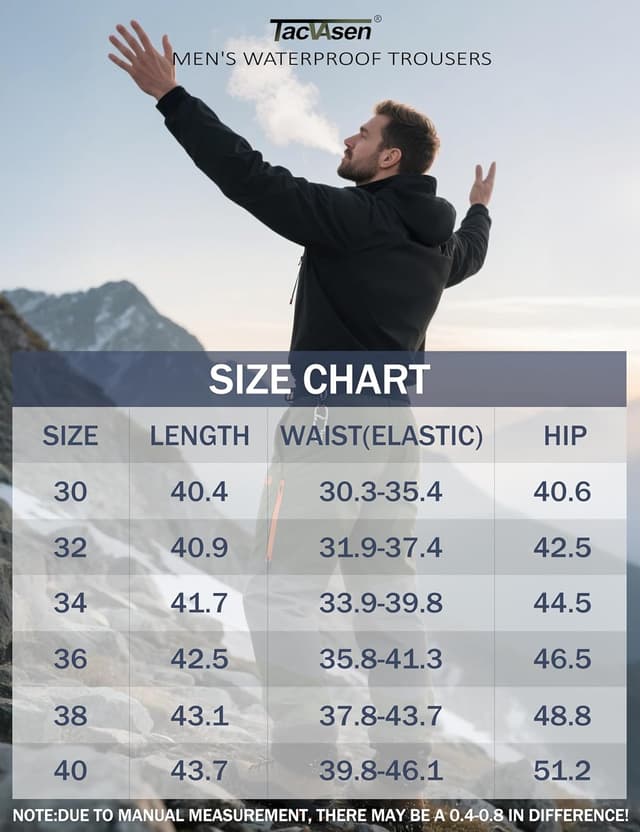 Thumbnail 4 de TACVASEN Men's Waterproof Trousers 2 Options