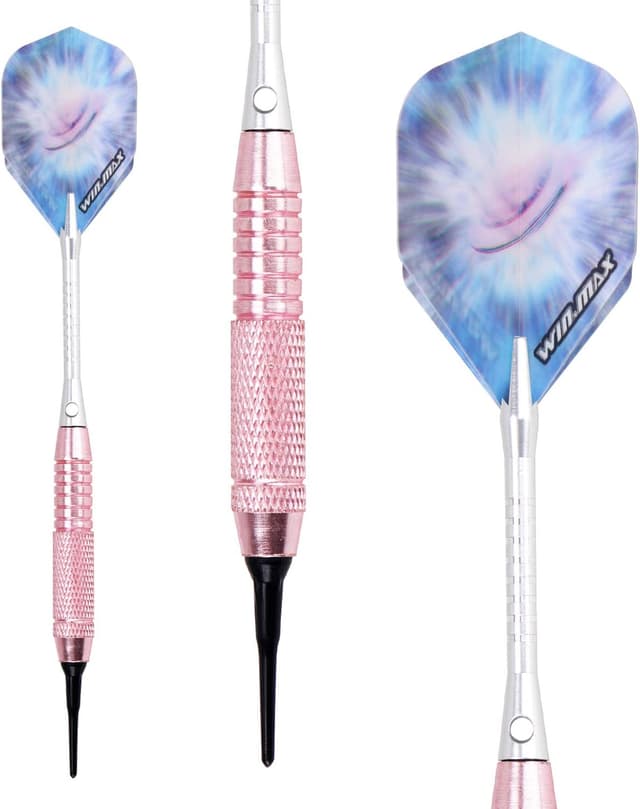 Thumbnail 6 de Win.Max Dartpfeile mit Kunststoffspitze für elektronische Dartscheibe – Soft Darts Set (12 Stück, 18 g)