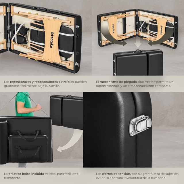 Thumbnail 4 de tectake Camilla Masaje Plegable 250 kg